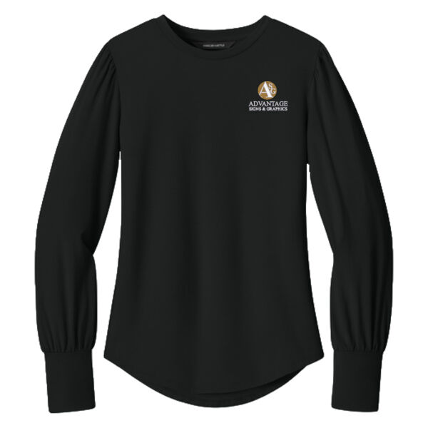 Advantage Signs - Women's Stretch Jersey Long Sleeve Blouson Top Thumbnail